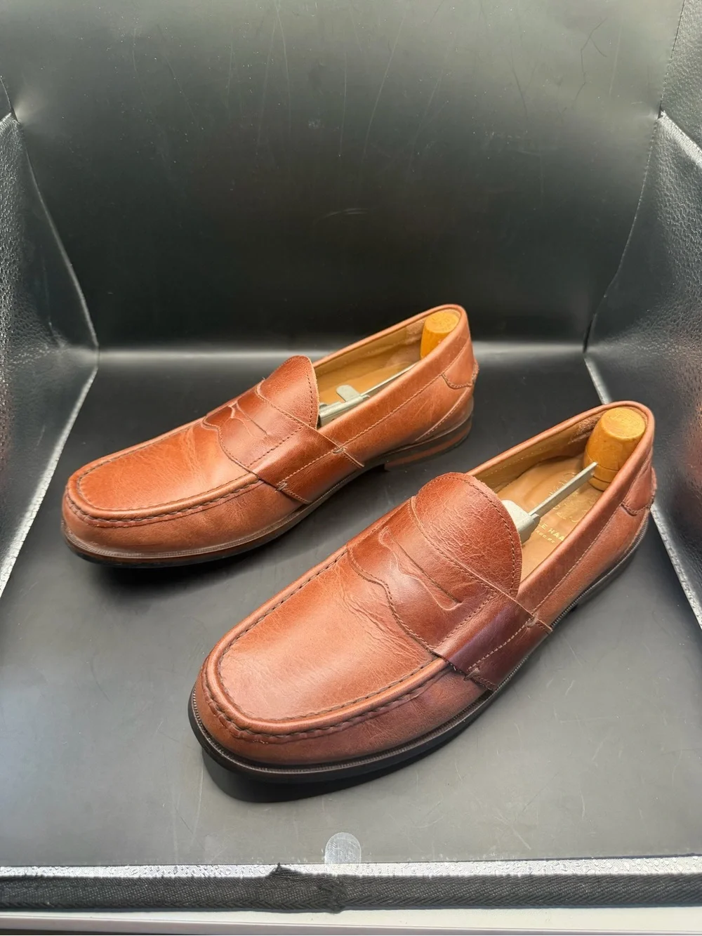 Cole Haan Brown Leather Penny Loafers Men’s Size 8.5 Classic Dress Shoes